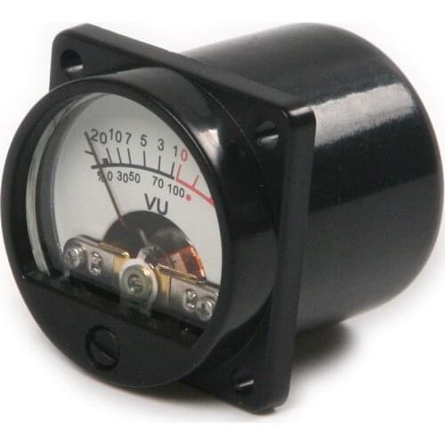 1PC DC/AC 6V-12V Panel VU Meter Bulb Warm Back Light Recording Audio Level Amp Meter Plastic+ Electronic Parts