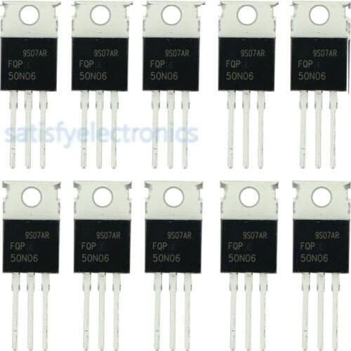 10pcs FQP50N06 TO220 RFP50N06 50N06 50A 600V MOSFET TO-220 N-channel Original