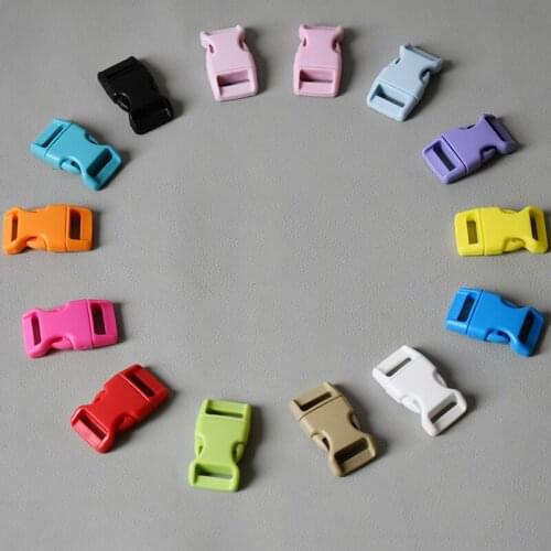 50 Pcs Plastic Quick side release curved buckles durable for security lock puppy cat collars diy parts