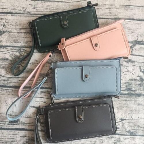 7/Color Fashion Women Fresh Long Wallets Multi-Functional PU Leather Hasp Female Money Purse Lady Pocket Card Holder Wallet