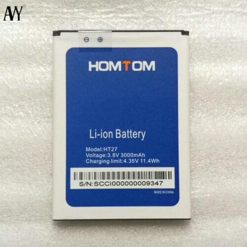 AVY Battery For Homtom HT27 Mobile Phone Replacement Li-ion Batteries 3000mAh Bateria 100% Tested In stock