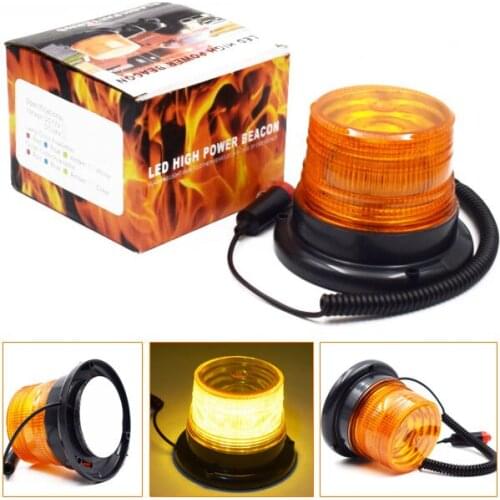 Autos Magnetic LED Emergency Beacon Flash Strobe Warning Light Amber 40W Perfect