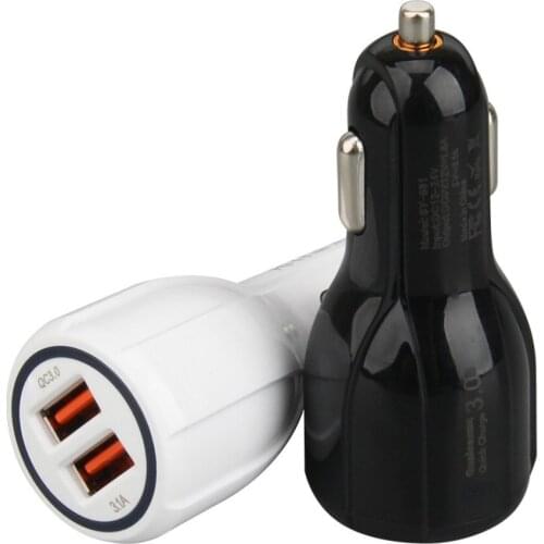 QC3.0 3.1A Car Charger Universal LED Quick Charge 3.0 Dual USB Fast Charging Mobile Phone In Car For iPhone Xiaomi Samsung Nokia