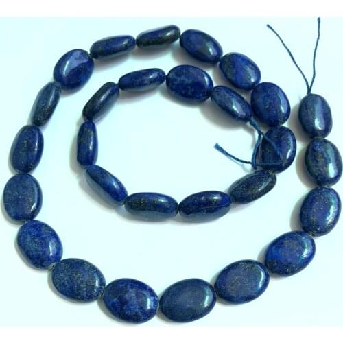 Wholesale 1string Natural Lapis Lazuli Gem stone Beads 10x14mm Oval Beads,Loose Stone Beads For Jewelry making 15.5"