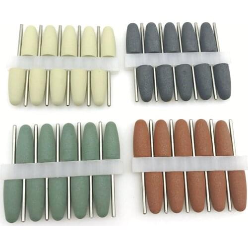 40pcs Silicone Rubber Dental Polishing polisher grinders nail drill bits for electric manicure and Oral intial polishing Burs
