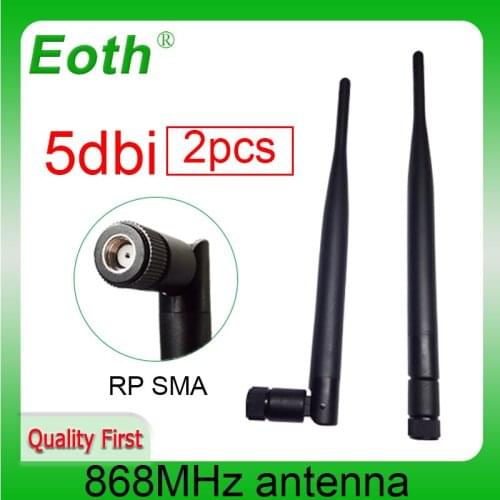 2pcs 868MHz 915MHz antenna 5dbi RP-SMA Connector GSM antena straight 868 MHz 915 MHz antenne for gsm signal repeater Lorawan