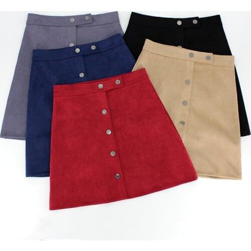 Hermicci Suede Pencil Skirts