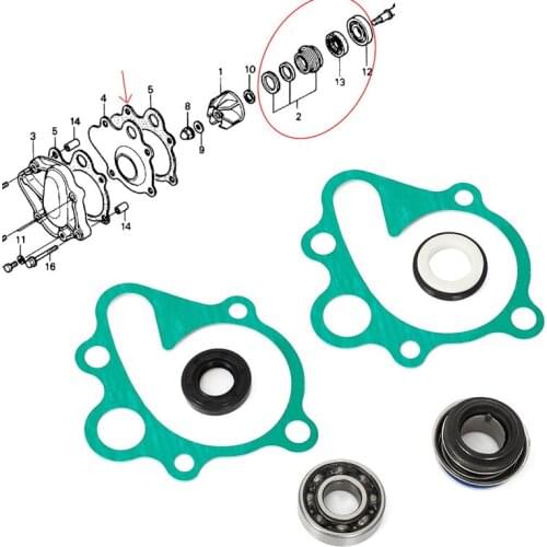 Water Pump bearing seal Water Pump gasket Repair Kit for Honda TRX250R Fourtrax 250 2X4 1986-1989
