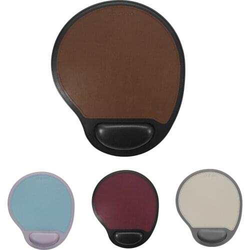 Mouse Pads With Wrist Rest Anti-slip Hand Wrist Support PU Leather Gaming Mouse Mat for Office Laptop Computer (Mouse Pad only)