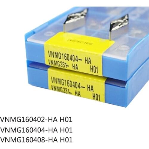 10pcs VNMG160402 VNMG160404 VNMG160408 HA H01 original Carbide Inserts CNC Lathe Cutter Aluminum Copper Machine cutting Tool