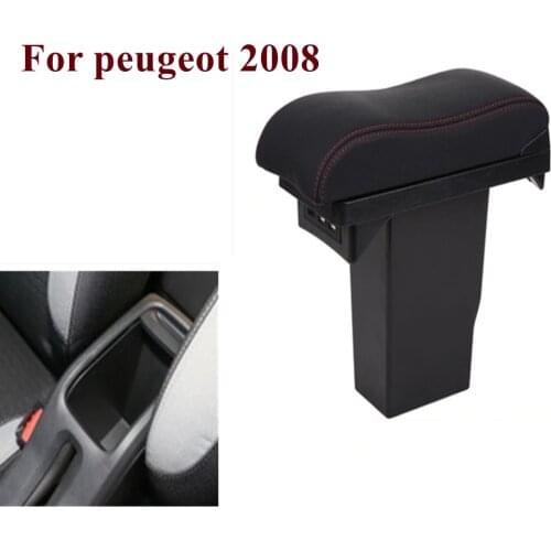 For peugeot 2008 Armrest Box Central Storage Box Dedicated 2012 2013 2014 2015 2016 2017 2018 2019 Accessories for Peugeot