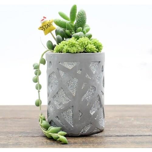 PRZY 3D Cylindrical Birds Nest Flower Pots Silicone Molds Muti-meat Succulent Cement Planter Mold Plaster Clay Resin Crafts