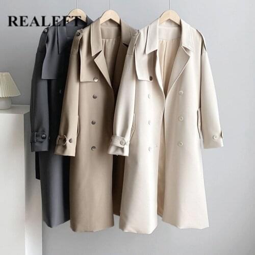 REALEFT Women's Long Raincoats