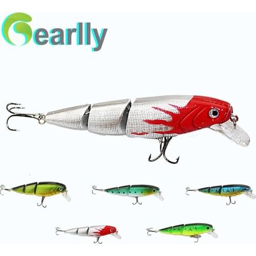 5pcs/lot 15g/10.5cm 3D eyes lifelike multi-joint fishing lure fish bait lake river sea saltwater fishing pesca