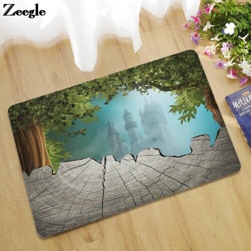 Rubber Carpet for Living Room and Hallway Absorbent Bedroom Door Mat Non-Slip Bedroom Carpet Europe Style Creative Foot Mat