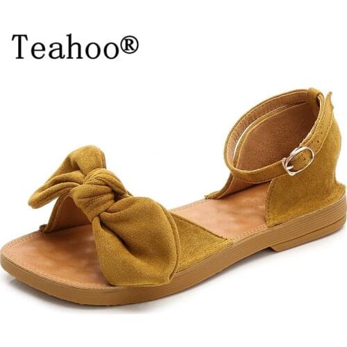 Style Summer Women Sandals Flat With Shoes Bandage Bohemia Leisure Lady Sandals Peep-Toe Outdoor Womens Summer Footwear Shoes