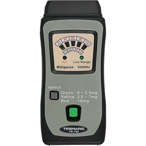 TENMARS TM-760 Mini EMF ELF Electric Magnetic Field Gauss Meter Tester Use For Electromagnetic Radiation