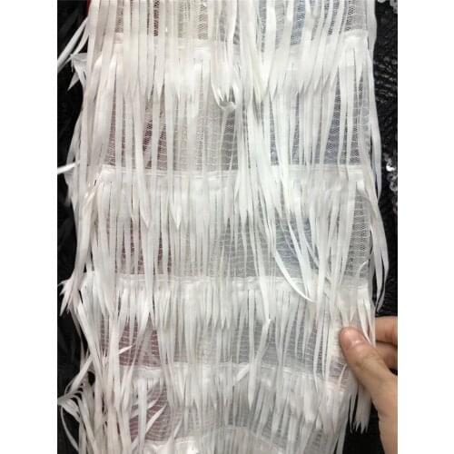 Unique sequins mesh african tulle embroiderd lace fabric French Net Lace Fabric for party dress YG-651