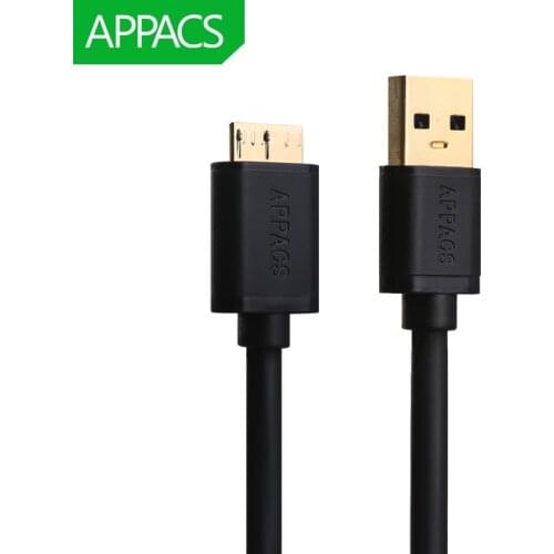 APPACS High Speed Micro USB 3.0 Cable Fast Charger sync Data USB 3.0 A Male to Micro B Male USB Cable for Samsung Note 3 S5 HD