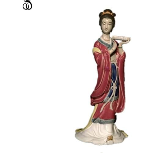 WU CHEN LONG Classical Beautiful Women Art Sculpture Chinese Beauty Lady Figure Statue Ceramic Crafts Home Decoration Gift R6095