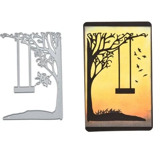 YaMinSanNiO Autumn Dies Tree Swing Wild Metal Cutting Dies Scrapbooking Card Making Embossing Stencil DieCut New 2019 Craft Dies