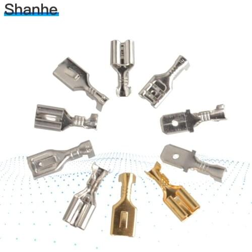 Shanhe 6.3mm Female Crimp terminal Connectors,Automotive Connector Spade Terminal
