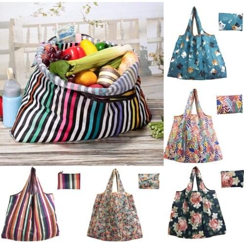 1PC Ladies Foldable Recycle Shopping Bag Eco Reusable Shopping Tote Bag Storage Travel Fruit Vegetable Grocery