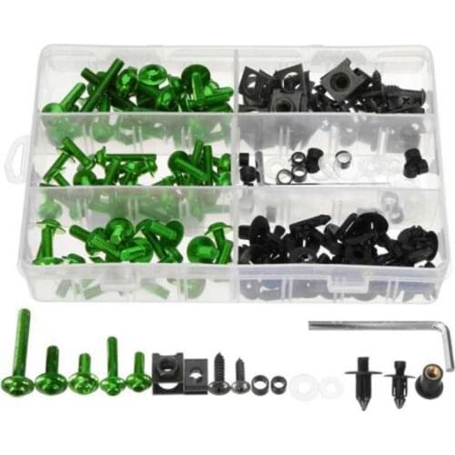 198Pcs Universal Motorcycle Fairing Bolt Screw Fastener Fixation for Honda Yamaha Kawasaki Suzuki Mounting Kits