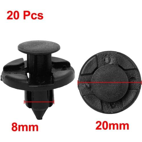Fastener 20pc Car Plastic Rivet Mud Flaps Bumper Push Clip For Nissan