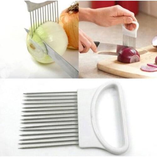 3Pcs Onion Slice Vegetable Safety Fork Cutting Tools Kitchen Gadgets Multifunction Onion Inserts Choppers Cooking Meat Needles
