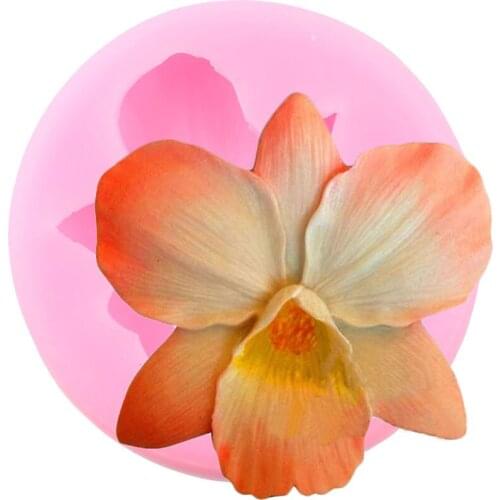 3D Flower Silicone Mold Cake Decorating Tools Orchid Fondant Molds Cupcake Topper DIY Candy Polymer Clay Chocolate Baking Moulds