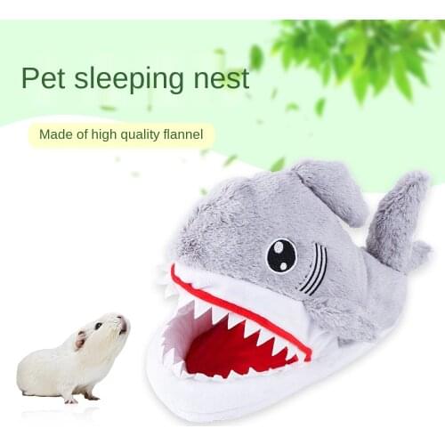 Shark Nest Pet Warm Autumn and Winter Cotton Nest Toy Cloth Nest Guinea Pig Hamster Nest Guinea Pig Accessories Hamster Bed