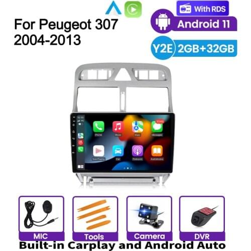 Android 2G+32G Car Radio For Peugeot 307 307CC 307SW 2004-2013 WiFi Have BT GPS Navigation Video Output