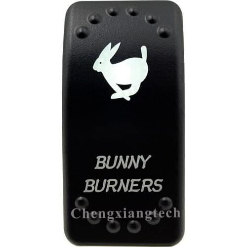 12v/24v Car Boat BUNNY BURNERS Rocker Switch White Led Light 3 Pin SPST On Off Replacement for Carling ARB STYLE Waterproof IP66