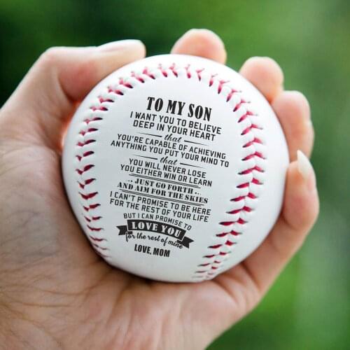 Mom& Dad To Son Baseball Soft Leather Cork Center BaseBall Ball Exercise Practice Trainning Base Balls Softball Sport Team Games