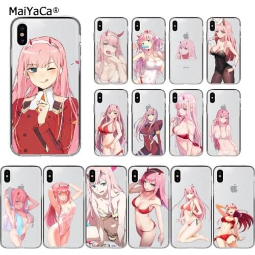 MaiYaCa Zero Two Darling in the FranXX Anime Novelty Phone Case for iphone 12 pro max SE 2020 11 pro XS 8 7 6 6S Plus X 5S SE XR