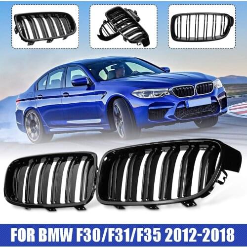 Gloss black Front Kidney Grilles Grills For BMW F30 F31 F35 320i 328i 335i 2012 2013 2014 2015 2016 2017 Car Racing Grills