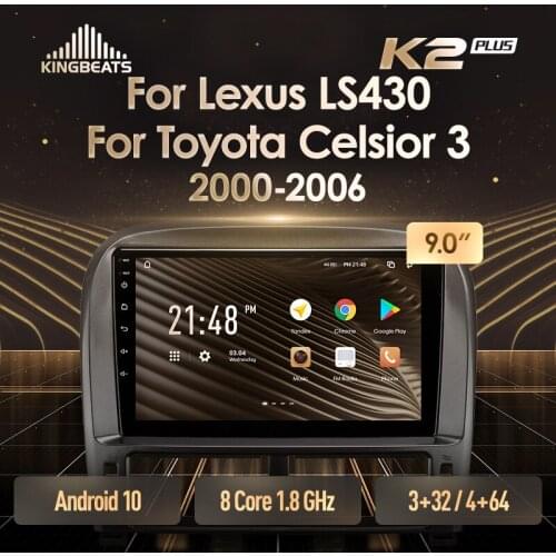 KingBeats Android 10 Octa-Core head unit HU 4G in Dash Car Radio Multimedia Video Player Navigation GPS For Lexus LS430 XF30 LS 430 2000 - 2006 For Toyota Celsior XF30 no dvd 2 din Double Din Android Car Stereo 2din
