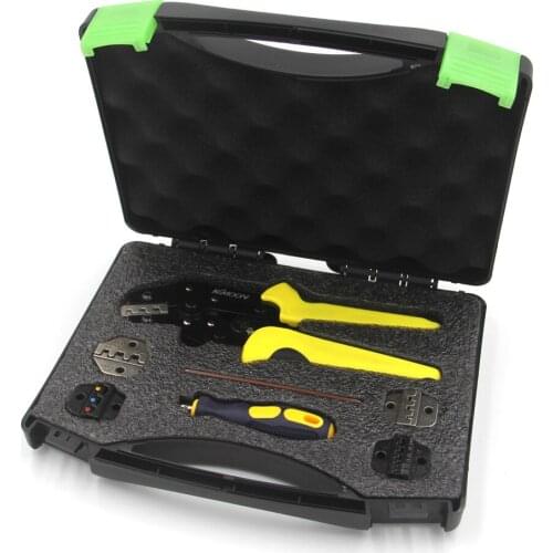 KKmoon Professional Wire Crimpers Engineering Adjustable Ratcheting Crimping Pliers Ferrule Crimper Tool With 5 terminals