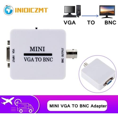 INIOICZMT Mini HD VGA to BNC Video Converter Box Composite VGA to BNC Adapter Conversor Digital Switcher Box For Monitor HDTV