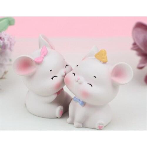 Cartoon Mouse Cake Ornaments Home Decor Car Interior Decoration Dashboard Toys Wedding Adornment Accessories Kids Birthday Gift