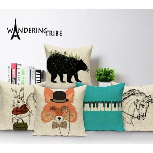 NEW Decorative seat car cotton Home colorful Square soft Cushion Cover white greenflamingo cushion almohada hot nice fashion