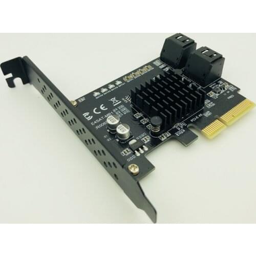 4Port SATA 3.0 PCI Express Raid Card Add On Card Marvell 88SE9230 Chipset Compliant with PCI-E Specification revision 2.2 for PC