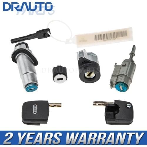 Whole Vehicle Lock Cylinder Key Kit Set For Door Handle Rear Flap Ignition Starter 4B1 800 375 AL R FOR A6 2002 03 04 2005