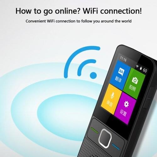 Portable Language Interpreter Translator Device Smart Voice Translator Use Alone WiFi Support 137 Languages Intelligence