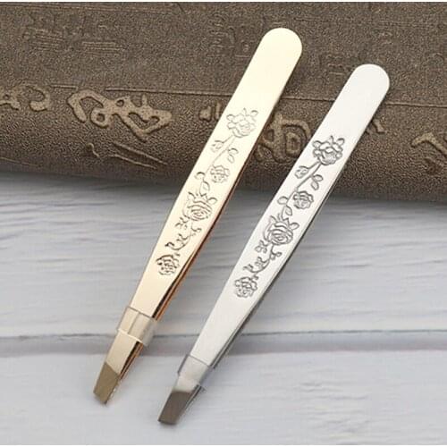 1Pcs Professional Eyebrow Tweezers Stainless Steel Eyebrow Clip Hair Removal Makeup Tools