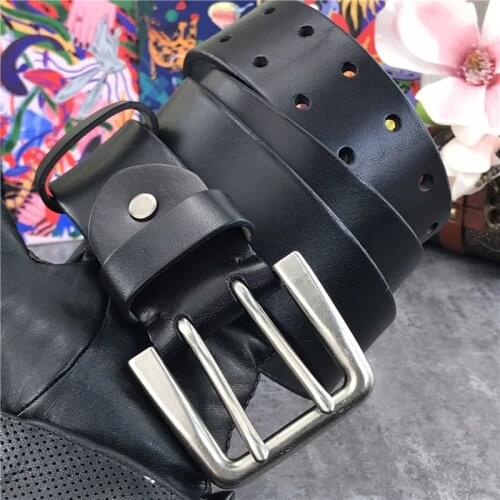Luxury 4.3CM Leather Belt Men Ceinture Homme Top Thick Jeans Men Belt Genuine Leather Belt For Men Wide Strap MBT0018