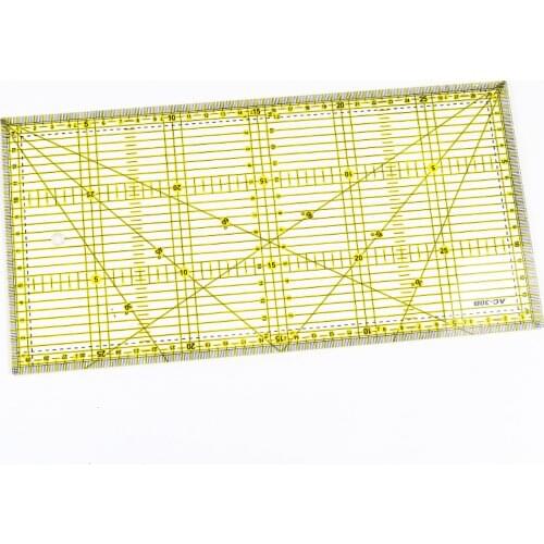 DIY Quilting Sewing Patchwork Foot Aligned Ruler Grid Cutting Tailor Craft Scale Patchwork Rule Craft Sewing Tools 30*15CM