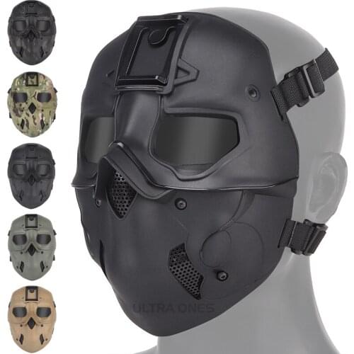 Tactical Airsoft Mask with PC Lens Outdoor Hunting Shooting Cs Games Paintball Protective Mask Army Full Face Camouflage Masks