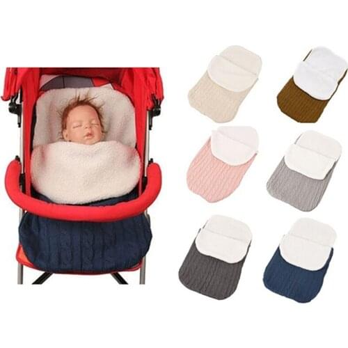 Good Sale Baby Swaddle Wrap Knit Envelope Sleeping Bag Newborn Infant Warm Bands Indoor Infant Stroller Sleeping Bag